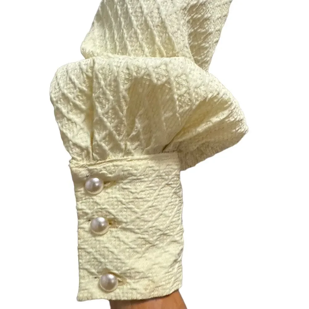 Bridgerton-Inspired Vintage Lace Gown | Romantic Regency Cottagecore Maxi XXS - Picture 12 of 16